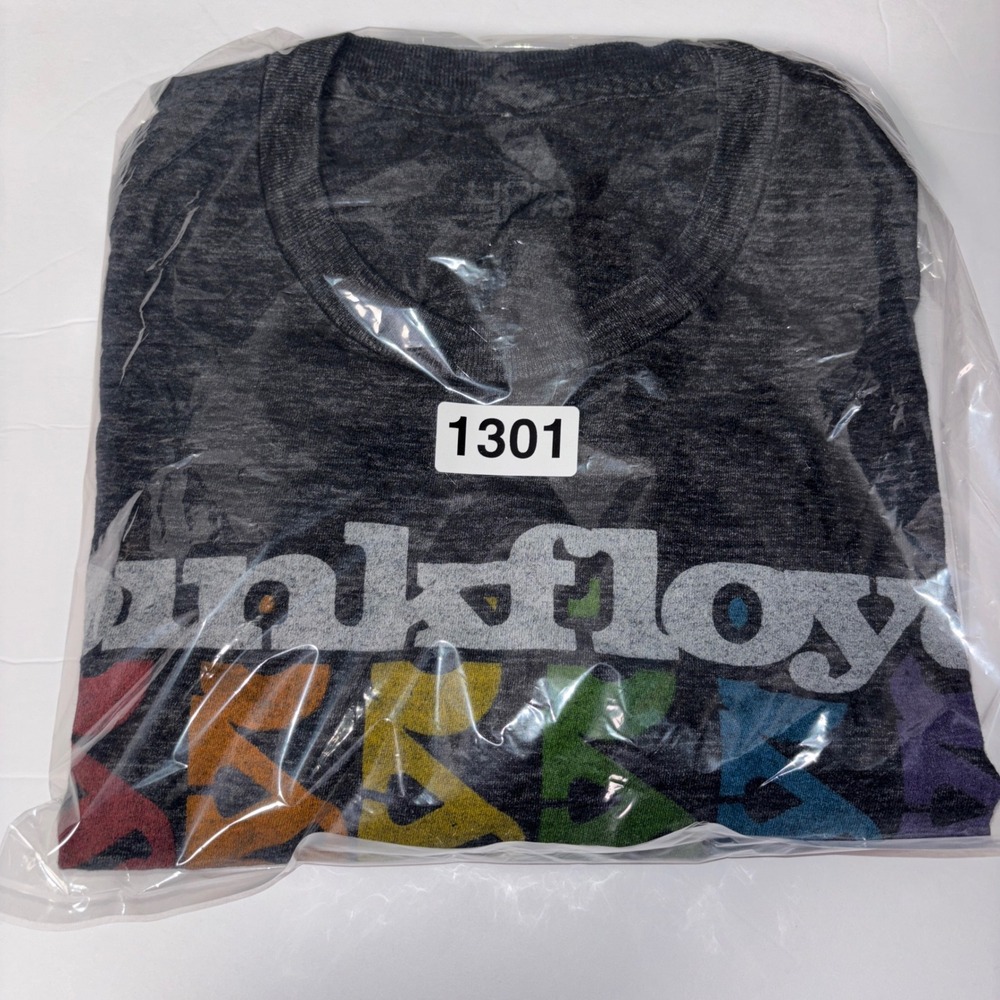 Pink Floyd T Shirt‎ Mens Medium Gray Liquid Blue Graphic Rock Band Tee Dark Side - Picture 9 of 9